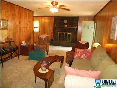 Den with fireplace and gas logs