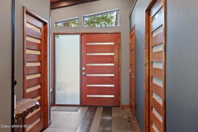 Solid wood entry door