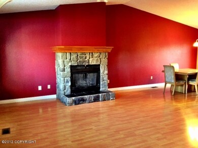 Living Room with vaulted ceiling