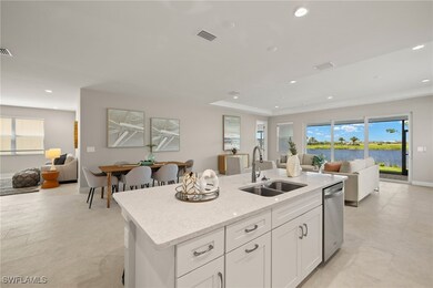 Kitchen layout with casual dining and great room p