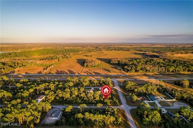 View of aerial view at dusk
