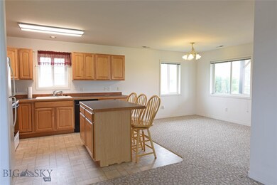 Open kitchen to dining area and living room.