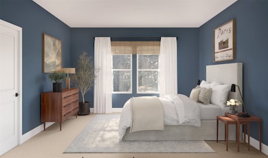 Relaxing primary suite (*Artist rendering used for