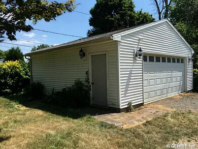 Garage. Garage as seen from the north side of the 