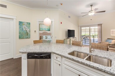 Kitchen opens up to the living space!