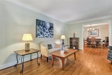Large living room with dining room beyond