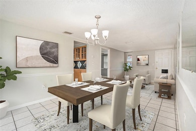 Virtual staged dining room