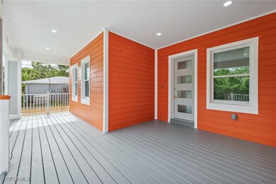 Front deck View of wooden porch