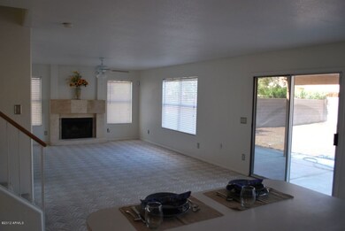 View of Family room from kitchen.