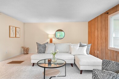 Living room with new carpet and paint 