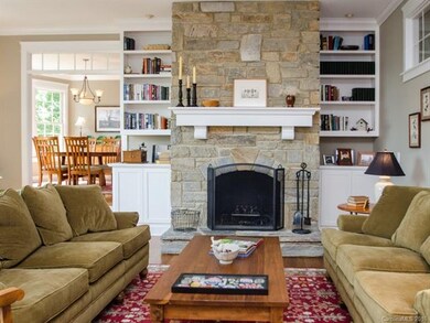 Living Room with Stone Fireplace