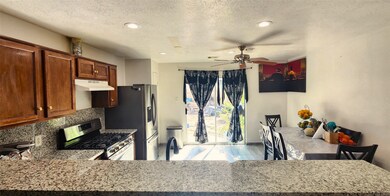 Kitchen open to living room!