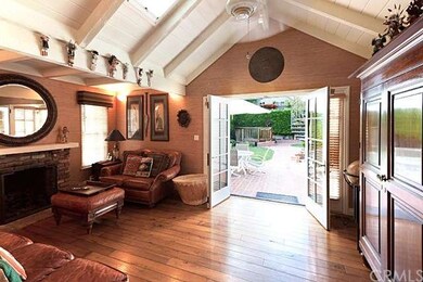 Family Room with vaulted ceilings, fireplace and s
