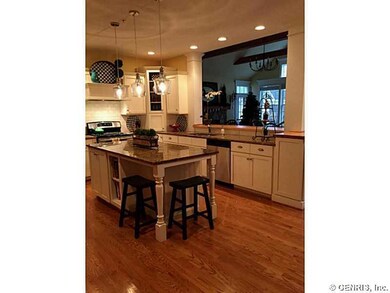 Kitchen. White shaker cabinets with granite counte