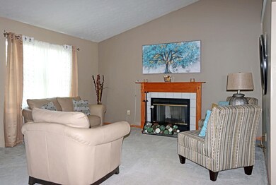 Living Room with vaulted ceiling