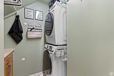 Washer and dryer are included. There is plumbing for a sink.