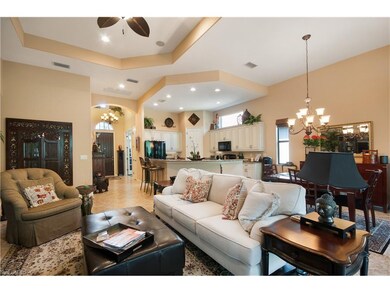 Great room, dining, and kitchen - full view