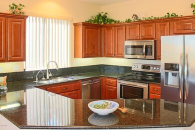 Kitchen With Granite, Cherry Cabinets &