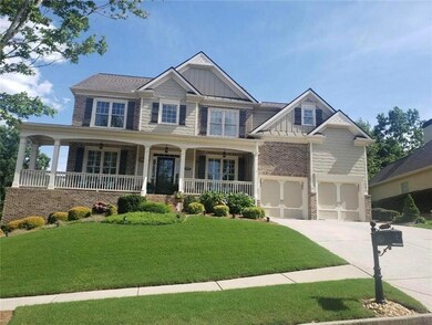 Craftsman house with board and batten siding, conc