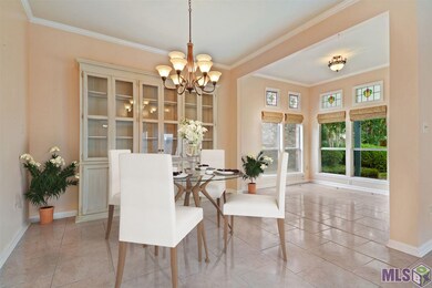 Beautiful dining room with built-in buffet and ton