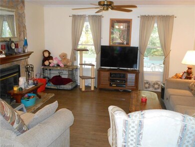 Den with fireplace