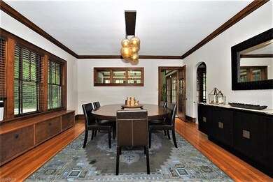 Formal dining room opens to living room and kitche