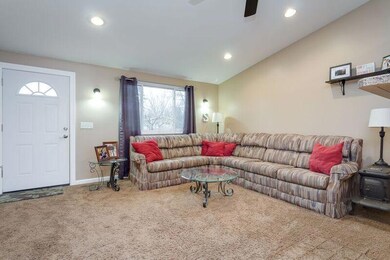 front room with front door