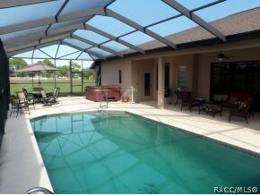 28 foot pool in huge enclosure