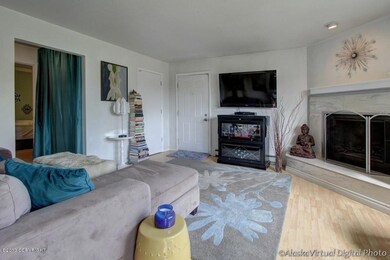 Real Fireplace with Maple Surround