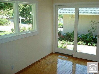 View from the breakfast nook to the front courtyar