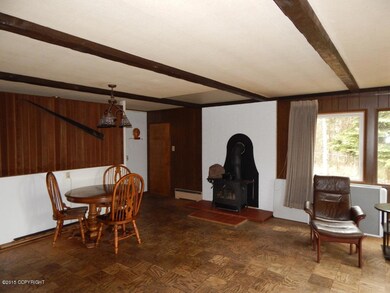 Living Room With Wood Stove