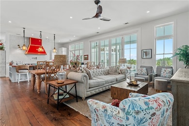 Tremendous open great room and kitchen