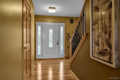Beautiful foyer with new flooring