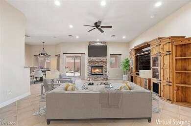 Large open living room with access to the private