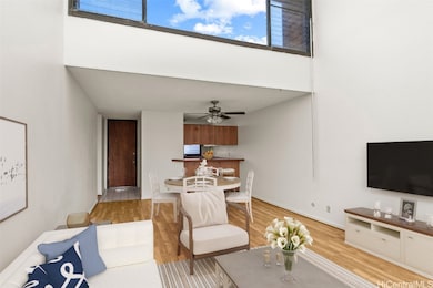 living room enhanced towards kitchen