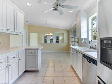 Kitchen opens to spacious dining area