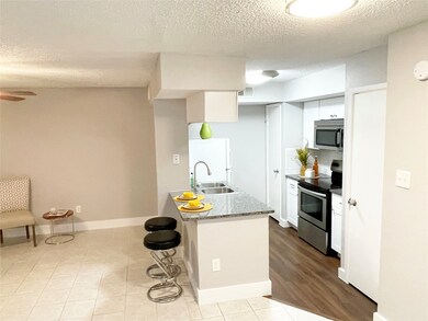 View of the kitchen.
