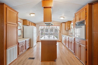 Plenty of storage in this eat-in kitchen.