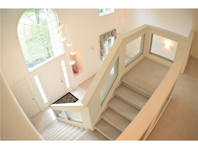 View from second floor into the foyer.
