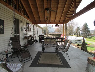 Large covered back porch