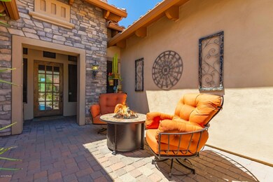Welcoming front courtyard entry