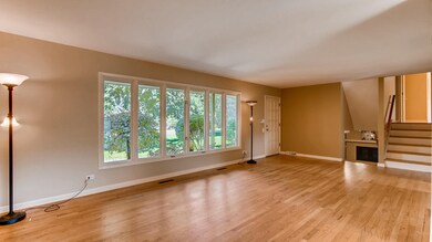 Hardwood floors in living room