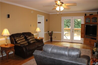 Expansive living room with new paint, hardwood flo