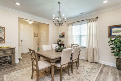 The dining room is quite elegant.