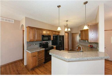 Granite kitchen with breakfast bar