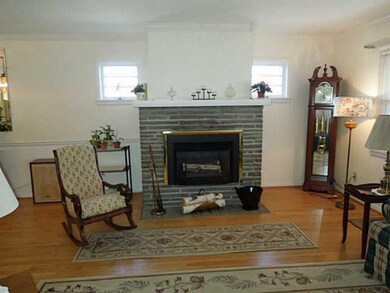 Living Room Beautiful hardwood floors are througho