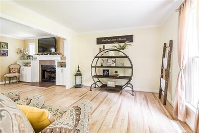 Living room open to Family room