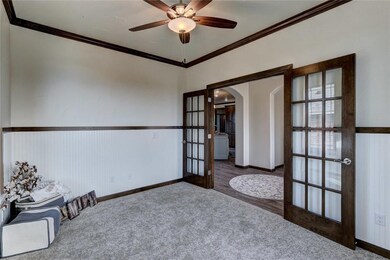 French door entrance to 2nd living or flex space.
