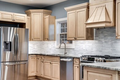 Beautiful cabinets with all stainless steel appliances.