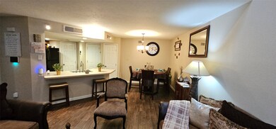 Kitchen open to family room.